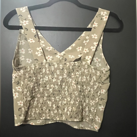 Monteau crop floral tank - Picture 2 of 3